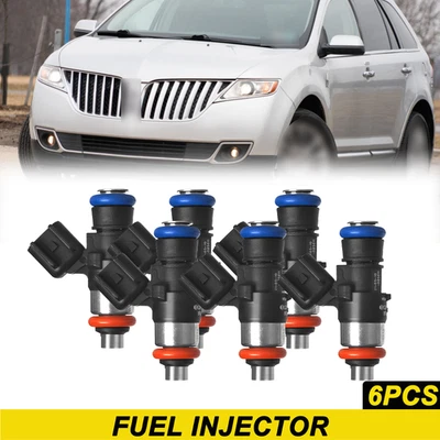 Juego de (6) inyectores de combustible de actualización para Lincoln MKX 2011-2017 3,7 L V6 Foto 1 de 4