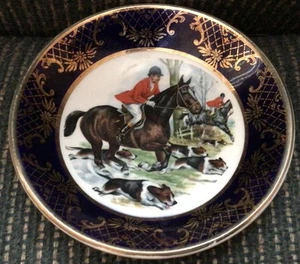 Placa de pasador pequeña Fox Hunt Hunting Weatherby borde negro - Imagen 1 de 3