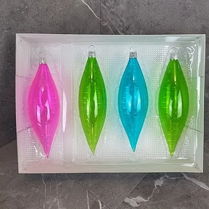 MOMA Ornaments Museum Of Modern Arts New York 4 Glass Cones Colorful Germany EUC - Picture 1 of 6