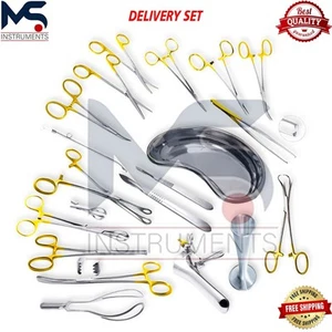 New Basic Delivery Set – 20 Pcs Gynecology Surgical Instrument German-Grade - Picture 1 of 3