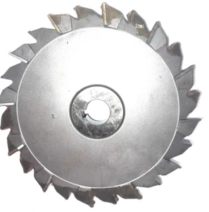 8" Side Milling Cutter, Stag. Tooth, 5/8" Face Width, 1" Arbor, HSS (UI-4-F-9) - Picture 1 of 1