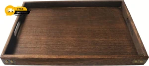 Wood Serving Tray with Handles 16" Rustic Tray Durable and Lightweight Paulow... - Picture 1 of 7