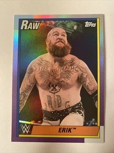 2021 Topps Heritage WWE Rainbow Foil #14 Erik - Picture 1 of 2