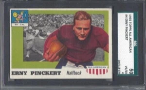 Tarjeta de fútbol americano Topps 1955 #4 Erny Pinckert troyanos USC clasificación SGC 4 - Imagen 1 de 2