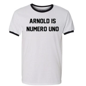Arnold Is Numero Uno T-Shirt Pumping Iron Schwarzenegger Filme DVD Blu Ray Tee - Bild 1 von 5