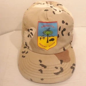 Operation Desert Storm Hat VTG Camoflauge Snap Back 90's USA Made Cap - Picture 1 of 11