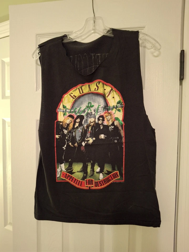 Camiseta Guns N Roses 1989 Black Appetite For Destruction Welcome To The Jungle Foto 1 de 3