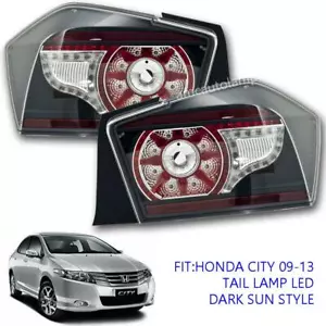 FIT 2008 09 10 11 12 13 14 GM2 GM3 HONDA CITY TAIL LAMP LED TAIL LIGHT SMOKE RED - Picture 1 of 2