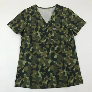 FIGS Catarina Freex Camouflage Damen-Peeling-Top mit einer Tasche Größe XS neu mit Etikett - Bild 1 von 8