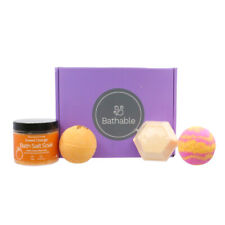 Bath Bomb Salts Sweet Orange Shower Steamer, Bath Salt Bathing Gift Set