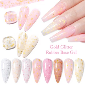 UR SUGAR Gold Glitter Rubber Jelly Nail Gel Polish Soak Off UV LED Nail Base Gel