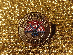 Phoenix Open 2002 PGA Golf Tournament Scottsdale Arizona Gold Pin NEW - Picture 1 of 2