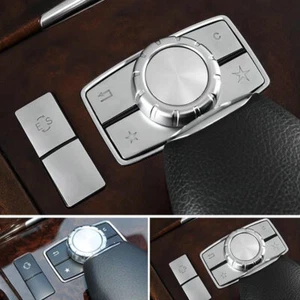 6Pcs Center Console Multimedia Button Cover For 10-15 Mercedes Benz E Class W212 - Picture 1 of 8