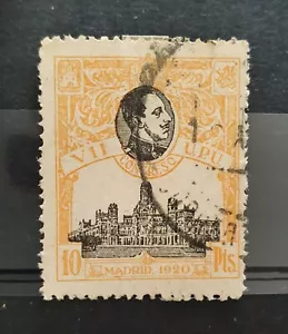 ESPAÑA 1920. VII Congreso U.P.U. 10 p. amarillo anaranjado. Usado*. Edifil 309. - Imagen 1 de 3