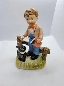Boy With Scotty Dog Hummel-Like Figurine - Picture 1 of 5