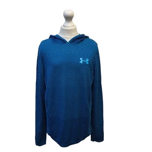 Under Armour Heatgear Blue Sports Hoodie UK Boy's Size L DD427 - Picture 1 of 5