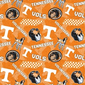 University of Tennessee Volunteers Cotton Fabric Tone on Tone Print-By the Yard - Picture 1 of 1