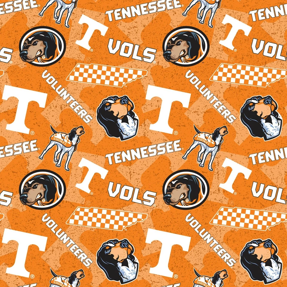 University of Tennessee Volunteers Cotton Fabric Tone on Tone Print-By the Yard - Image 1 of 1