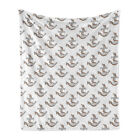 Nautical Tattoo Soft Flannel Fleece Throw Blanket Anchor and