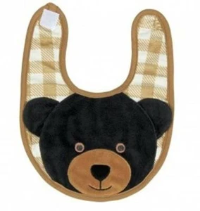 Maison Chic Griffin the Black Bear Baby Bib - Picture 1 of 1