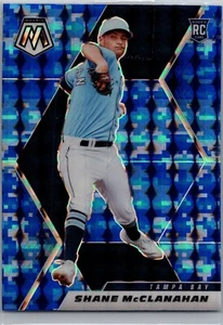 2021 Panini Mosaic Shane McClanahan Blue Camo RC Tampa Bay Rays Rookie - Imagen 1 de 2