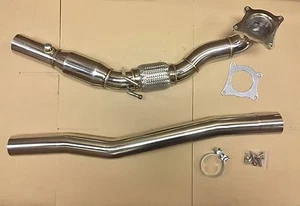 Downpipe für VW Golf 6 R TFSI Allrad 76mm 3" Edelstahl mit 200 Zellen Sportkat - Bild 1 von 1