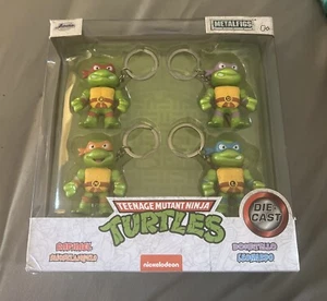 Diecast Teenage Mutant Ninja Turtles 2.5" 4-Pack Keychain Collection TMNT New - Picture 1 of 5
