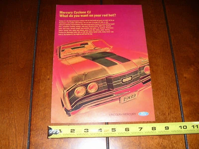 Mercury Cyclone 1969 - anuncio original Foto 1 de 2