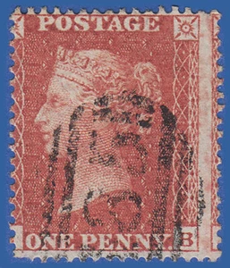 T6 GB QV 1855 1d ROTBRAUNE PLATTE 1 JB SG21 GU C4 - Bild 1 von 2