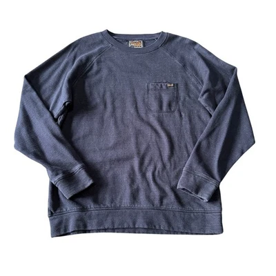 Volcom Sweater Mens M Dark Blue Raglan Pullover Sweatshirt Skateboarding Skater - Image 1 of 4