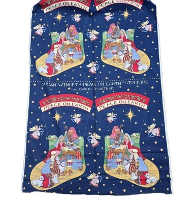 De Colección Susan Winget '95 Pesebre de Navidad Medias Tela Tradiciones. 10 yardas.  Foto 1 de 4