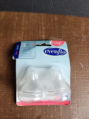 Pack de 2 pezones de silicona Evenflo Comfi rápidos 6+ meses Foto 1 de 4