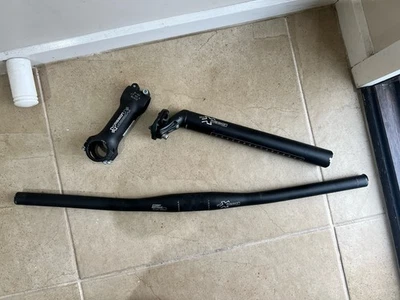 X Mission Comp 60cm Flat Bar 110mm Stem 31.6mm X 30cm Seat Post Alloy Road Bike - image 1 of 4