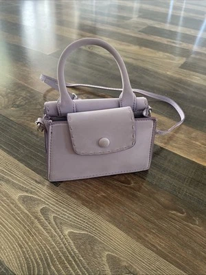 Mini Bandolera Zara Top Stitch Lila Desmontable Correa-Leer Foto 1 de 4