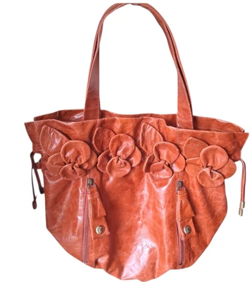 Bolso de mano Hobo grande de cuero de terracota Cynthia Rowley   Foto 1 de 4