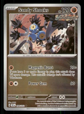 Sandy Shocks SV05: Temporal Forces #098/162 Uncommon Reverse Holo Pokemon NM - Image 1 of 2
