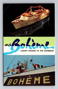 Miami FL- Florida, MS Boheme, Antique, Vintage Souvenir Postcard - Picture 1 of 2