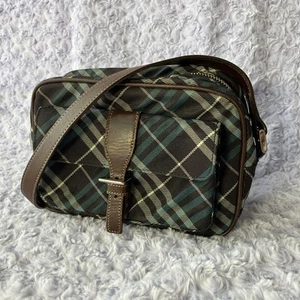 BURBERRY BLUE LABEL Schultertasche Handtasche Nova Check blau braun echt - Bild 1 von 24