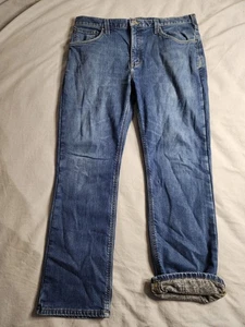 Carhartt Rugged Flex Knit Lined Jeans Mens Size 36x30 Relaxed Medium Wash 103895 - Picture 1 of 11
