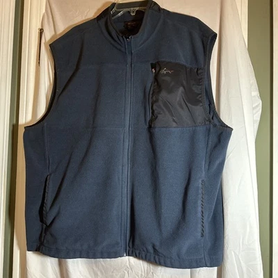 Chaleco de golf Greg Norman XXL azul marino cremallera completa polar sin mangas Foto 1 de 3