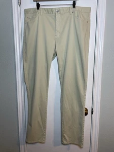 Pantalones chinos Peter Millar nuevos con etiquetas Sand Ultimate satén cinco bolsillos ME0B39 42X32 - Imagen 1 de 10