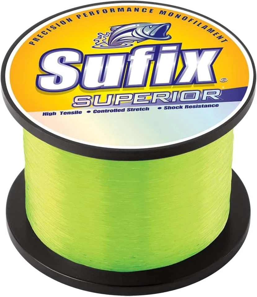 Línea de pesca de monofilamento Sufix Superior carrete de 1 lb 1095 yardas 50 lb amarillo Foto 1 de 1