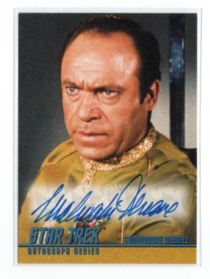 Star Trek Original Series Season 1 Autograph A20 Malachi Throne Commodore Mendez - Image 1 of 4