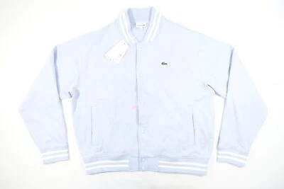 CHAQUETA BOMBER TEJIDA LACOSTE SH0969 RAYAS AZUL CLARO 7 2XL DEFECTO HOMBRE Foto 1 de 4