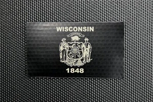 Infrarot Wisconsin Staatsflagge Aufnäher WI IR US Army Navy SEAL Vorwärts 1848 Haken - Bild 1 von 2