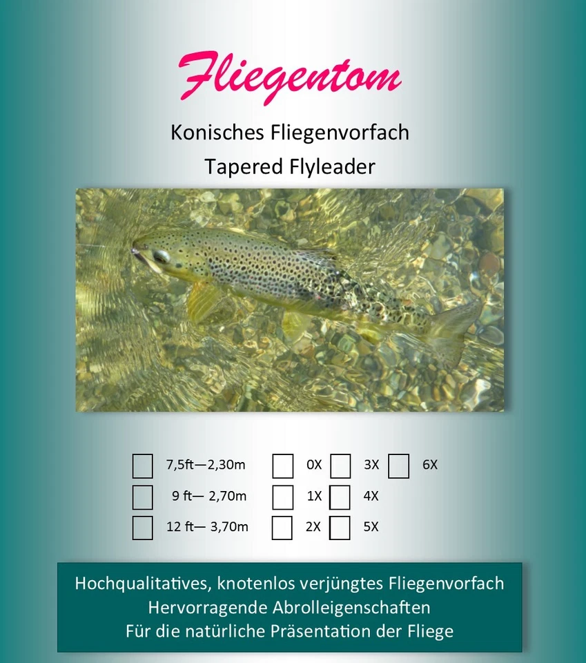 Fliegentom 3 pezzi Terminale conico senza nodi 2,30m - Immagine 1 di 1