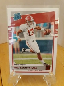 Tua Tagovailoa 2020 Panini Donruss Rated Rookie Press Proof, Miami - Bild 1 von 2