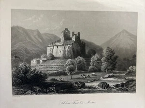 Schloss Forst Near Merano; Steel Engraving 1855. Tyrol - Picture 1 of 8