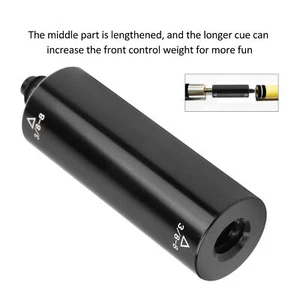 Pool Extension 2oz Billiard Middle Shaft Aluminium Extender Adapter Accs - Picture 1 of 12