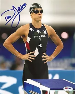 Dara Torres Schwimmen Olympische Goldmedaille signiert Auto 8 x 10 Foto PSA/DNA COA - Bild 1 von 1